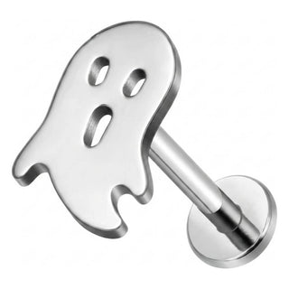 Titanium Labret Ghost Internally Threaded