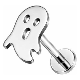 Titanium Labret Ghost Internally Threaded