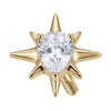 Titanium Top Spiked Pear Stone Star Internally Threaded