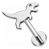 Titanium Labret Dinosaur Internally Threaded