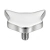 Titanium Top Cat Head Silhouette Internally Threaded