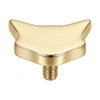 Titanium Top Cat Head Silhouette Internally Threaded