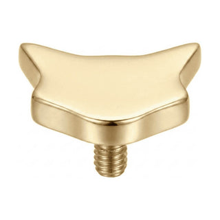 Titanium Top Cat Head Silhouette Internally Threaded