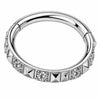 Ring Alternating Stones And Pyramids Clicker