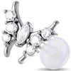Titanium Labret Curved Marquise Stone Cluster Internally Threaded