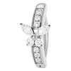 Belly Button Piercing Butterfly With Clear Stones Clicker