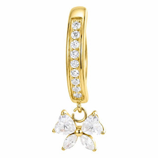 Belly Button Piercing Dangling Stone Butterfly Clicker Clicker